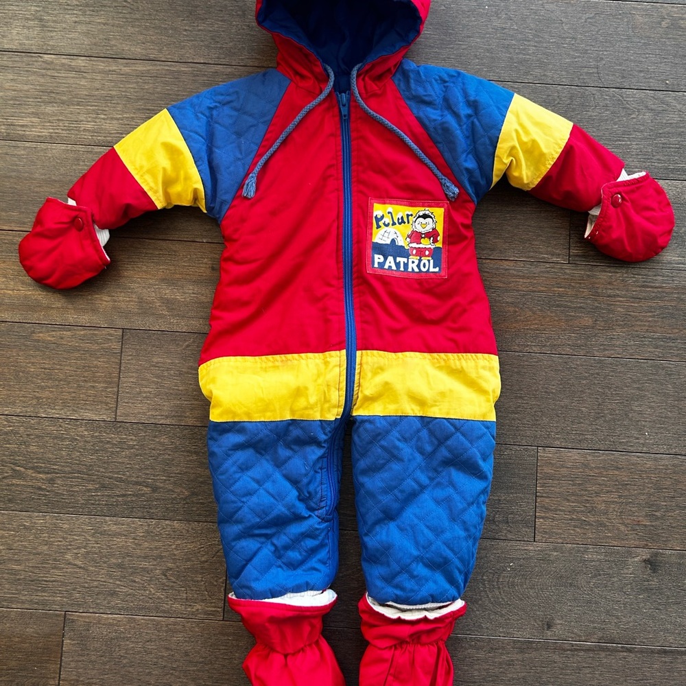 Vintage Colour block snowsuit‎ size 12 months